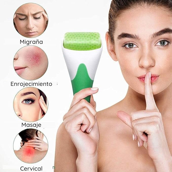 Kit de Cuidado Facial: Incluye rodillo y piedra Gua Sha de Jade, Ice Roller y aplicador de mascarillas