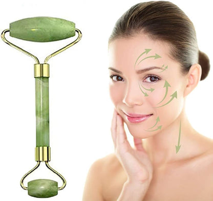 Kit de Cuidado Facial: Incluye rodillo y piedra Gua Sha de Jade, Ice Roller y aplicador de mascarillas